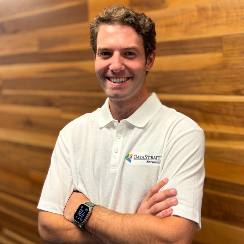 Johnny Roux, FlexPort inventor, in a Datastrait Networks polo.